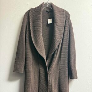 Lafayette NY 148 Long Sleeve Brown 100% Wool Cardigan, Size:P, EUC